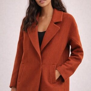 Sierli Collection Rust Wool Blend Coat – Size L (65/88A)